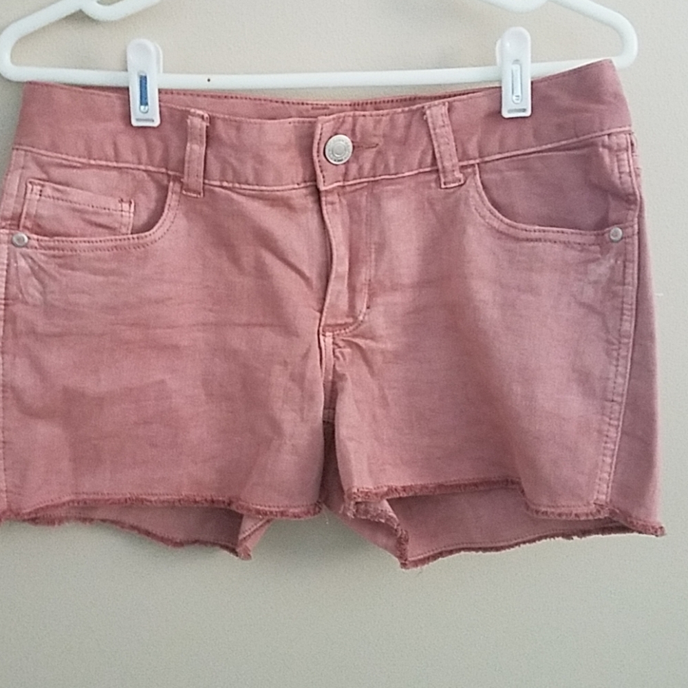 Maurices pink cutoff shorts